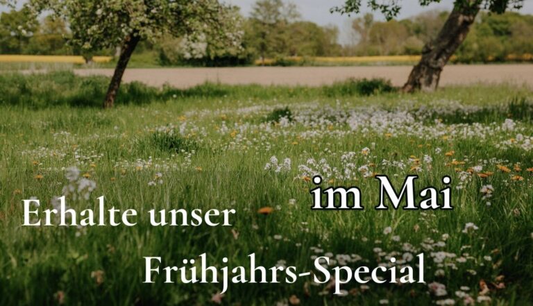 Hinweis auf die Frühlingsaktion im Mai 2025